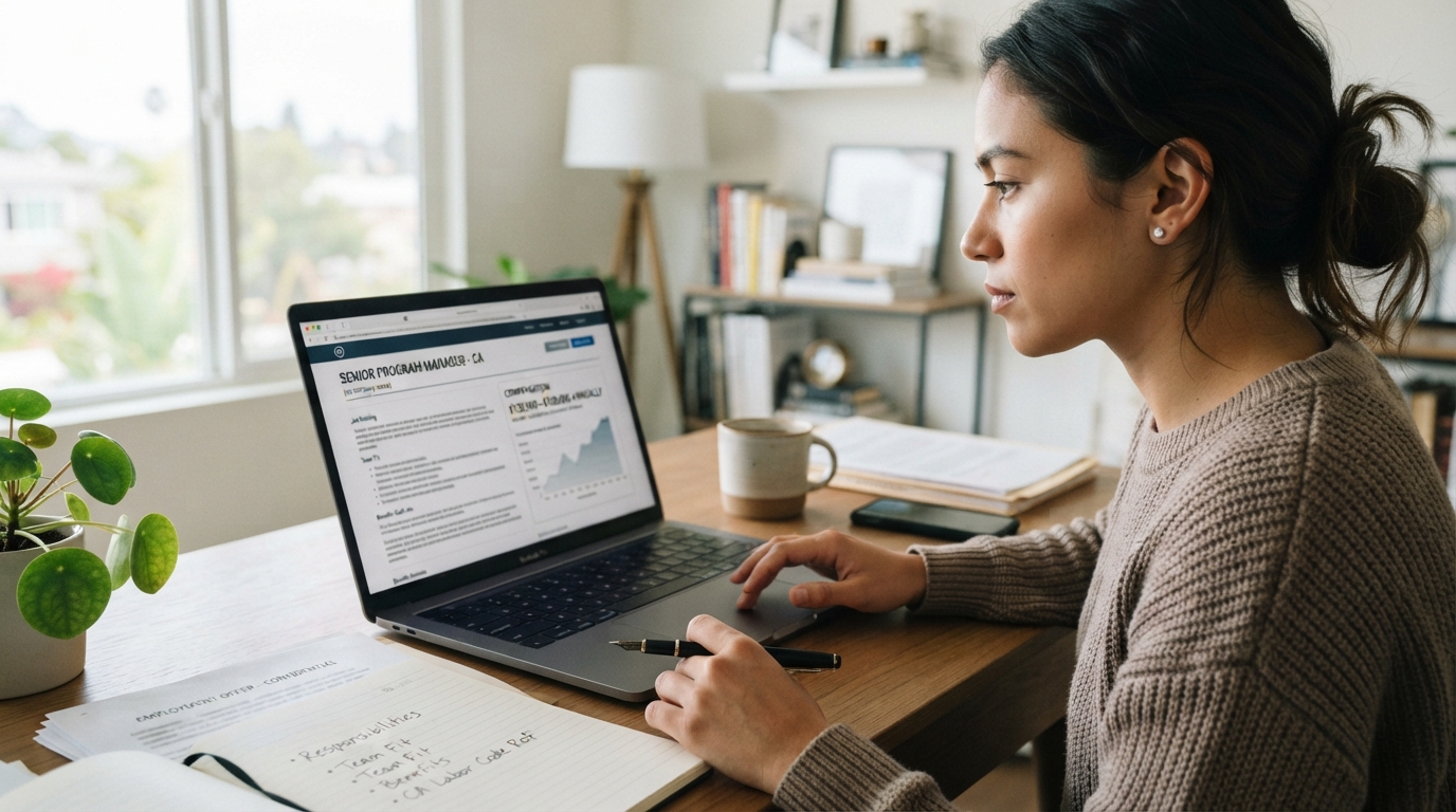 California job applicant reviewing a pay scale under 2026 transparency rules